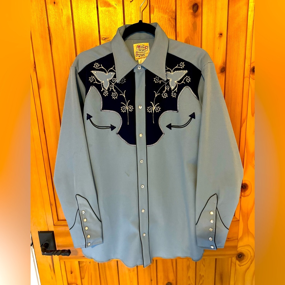 Vintage western pearl snap long sleeve shirt